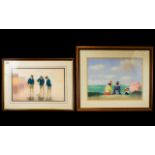 James A Tytler A Pair Of Original Chalk Pastels On Paper The first depicting three Edwardian boys