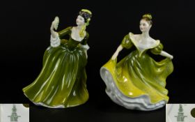 Royal Doulton Hand Painted Figurines ( 2 ) In Total.