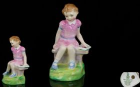 Royal Doulton Early Scarce Hand Painted Figure 'Once Upon a Time' HN 2047 Pink dress with white