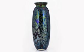 Royal Brierley Iridescent Art Glass Favrille Vase Ovoid vase in cobalt,