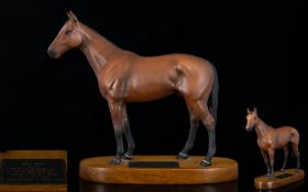 Beswick Connoisseur Horse Figure ' Mill Reef ' Model No 2421. Designer Albert Hallam. Issued