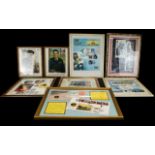 Eight Framed Stamp Covers to include Princess Diana,