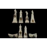 Excellent Collection of Early Period Crested Ware - Arcadian Willow Shelley Lifeboats and