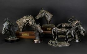 Horse Racing Interest - Collection Of Busts/Trophies To Include (1) 'The Mail On Sunday Mile Series