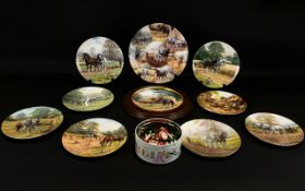 A Box of Assorted Collectables and Pottery including Royal Doulton Limited Edition Cabinet Plates '