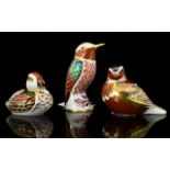 Royal Crown Derby Trio of Handpainted Paper Weights (3) 1.