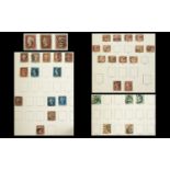 Green Windsor stamp album with fair smattering of all reigns. Several interesting blued penny