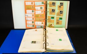 Two Large Four Ring Binders containing postal history, post marks,