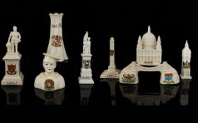 Excellent Collection of Large Crested Ware - Early Pieces,