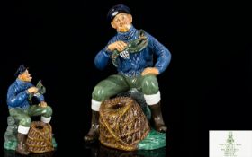 Royal Doulton Hand Painted Figure ' The Lobster Man ' HN2317. Designer Mr Nicol. Issued 1964 - 1994.