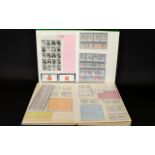 Two Large 16 page Double Sided Stamp Stock Books containing Commemorative mint GB stamps from 1985.