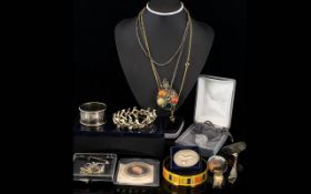 A Mixed Collection Of Costume Jewellery And Collectibles A varied lot to include Waterford crystal