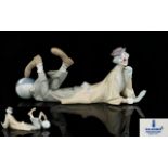 Lladro Handpainted Porcelain Figure 'Clown'. Model No. 4618. Issued 1969 - retired.