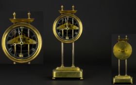 Early 20th Century Brass Gravity Clock.