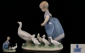 Lladro Hand Painted Porcelain Figure. ' Hurry-Now ' Model No 5503.