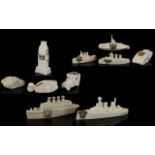 Crested China World War I Collection of Military ( British ) History Related Pieces, Some Rare,