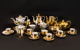 Royal Worcester Gilt Tea And Coffee Set Four pieces in total to include coffeepot, teapot,