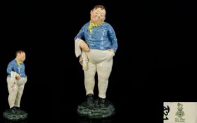 Royal Doulton Hand Painted Figure Dickens Series 'Fat Boy', style three.