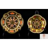 Royal Crown Derby Old Imari Gold Band Circular Shaped Pin Dishes ( 2 ) Pattern No 1128,