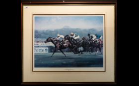 Equestrian Interest Limited Edition Artist Signed Print 'Dancing Brave And Triptych' By Graham Isom