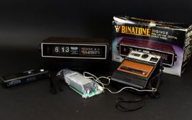 A Small Mixed Lot Comprising Binatone clock radio, Kodak EK100 Instant camera, also two 35mm Haminex