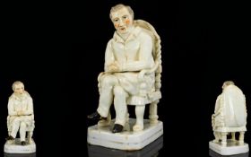 Staffordshire Rare And Early Pearlware Figure Arthur Wellesley 1st Duke Of Wellington Circa 1852,