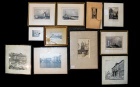 A Collection Of Prints And Etchings Eleven in total to include various subjects,