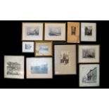 A Collection Of Prints And Etchings Eleven in total to include various subjects,