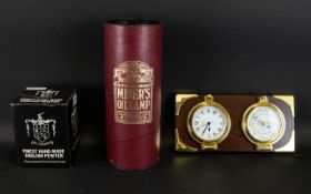 Small Collection Of Collectables To Include A Wall Mounted Nauticalia Clock And Barometer,