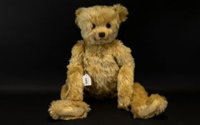 Hartnell Large and impressive Long Limped Mohair Teddy Bear with suede paws,