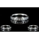 Platinum Half Eternity Diamond Set Ring - of attractive form,