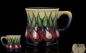 Moorcroft Modern Tubelined Stylised Design Cup in first quality mint condition.