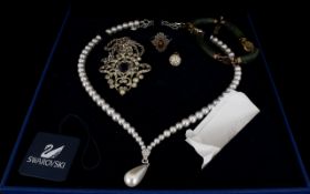 Swarovski Crystal Boxed Pearl And Austrian Crystal Choker Brand new unworn and boxed pearl choker