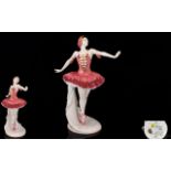 Coalport Limited Edition and Numbered Handpainted Porcelain Figure 'Margot Fonteyn' as 'The