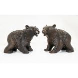 A Pair Of Black Forest Style Carved Bear