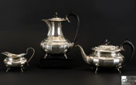 1930s Period Silver 3 Piece Tea & Coffee