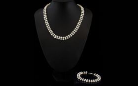 A Double Strand Cultured Pearl Necklace