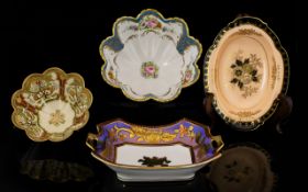 Two Noritake Footed Hors D'Oeuvres Bowls