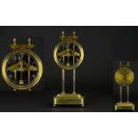 Early 20th Century Brass Gravity Clock.