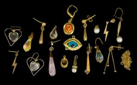 A Small Collection Of Gold Tone Jewellery And Findings A Varied collection to include Middle Eastern