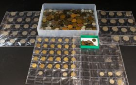 A Complete Mixed Lot Of Coinage Mostly 19th and 20th Century, to include silver commemorative,