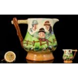 Crown Devon 1930s Musical Jug with Swiss Movement. Plays 'Widdecombe Fair'.