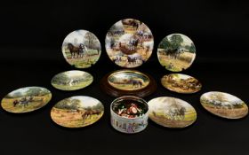 A Box of Assorted Collectables and Pottery including Royal Doulton Limited Edition Cabinet Plates