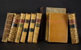 A Collection Of Leather Bound Books Ten items in total to include,