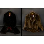 Faux Fur Jacket in Rich Brown Colour size 12 - 14, made by Marino Mink, two slit pockets.