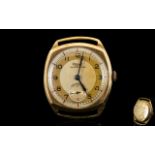Rone - Sportsman 9ct Gold Cased Mechanical Wrist Watch, Date 1948.