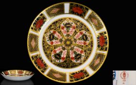 Royal Crown Derby Imari Pattern Circular Pin Dish. Pattern 1128 & Date 1977.