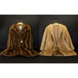 Vintage Mink Full Length Coat Ladies golden brown mink single breasted coat with revere collar,