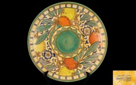 Charlotte Rhead Bursley Ware Large Charger. c.1930's ' Oranges and Lemons ' Pattern T.L.S.