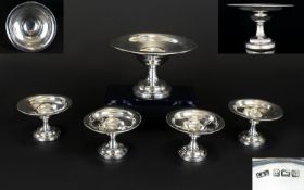 George V Nice Quality Set of 5 Sweetmeat Pedestal Dishes,